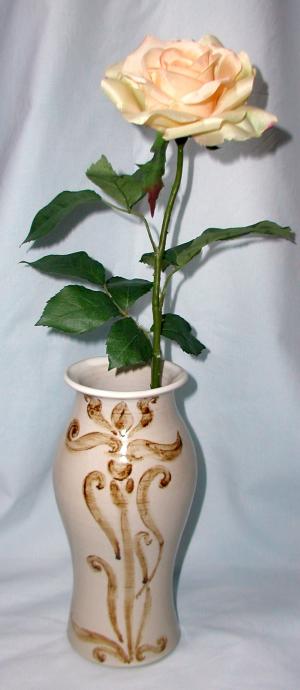 Vase en grès "floral"